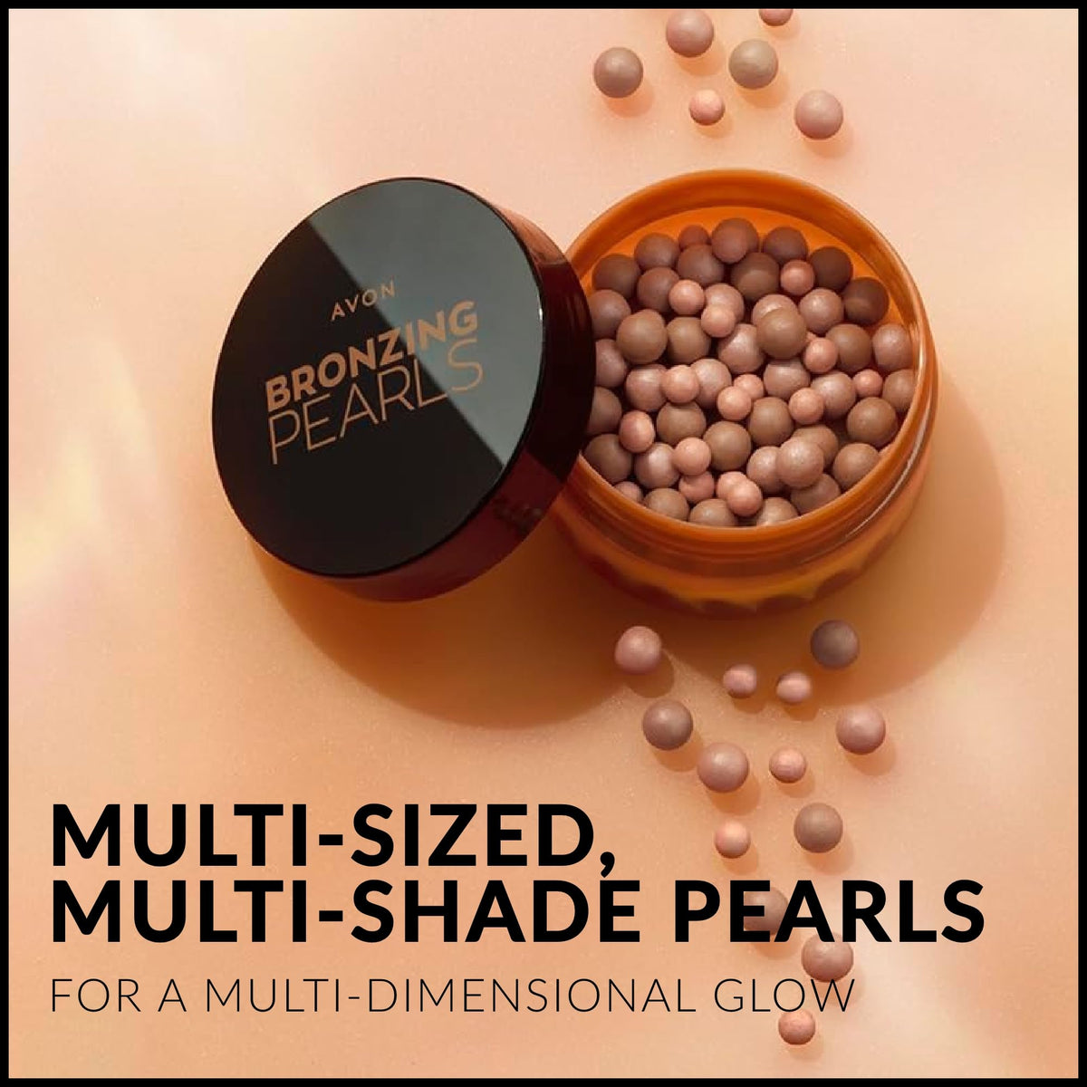 Avon Bronzing Pearls - Deep Bronze, Multi-Shade Pearls with Mineral Pigments for a Buildable Multi-Dimensional Radiant Glow, Suitable for All Skin Tones, Cruelty-Free Face Bronzer, 28g