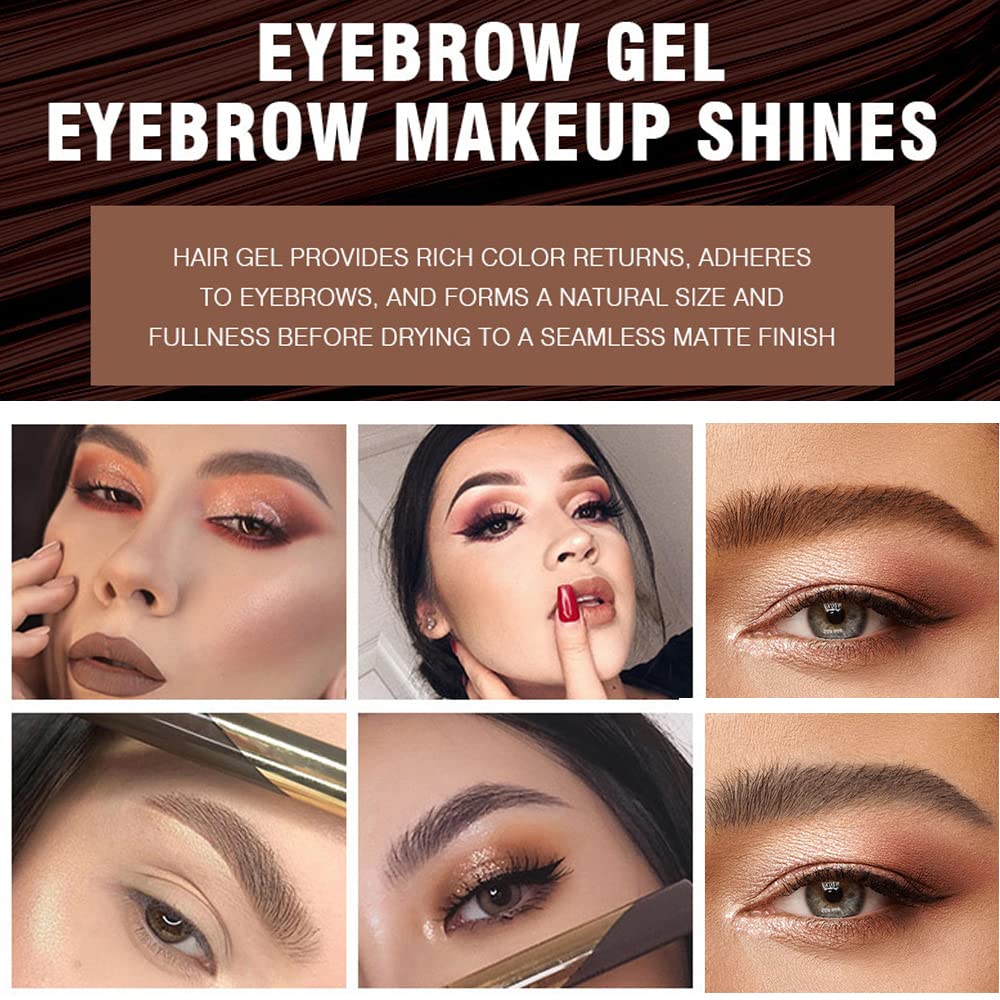 ZDHSOY Eyebrow Gel, Eyebrow Dye/Eyebrow Tint/Semi-Permanent Eyebrow Gel Tattoo Brow Waterproof Sweat-proof,Fast Drying,Brow Gel (Light Grey)