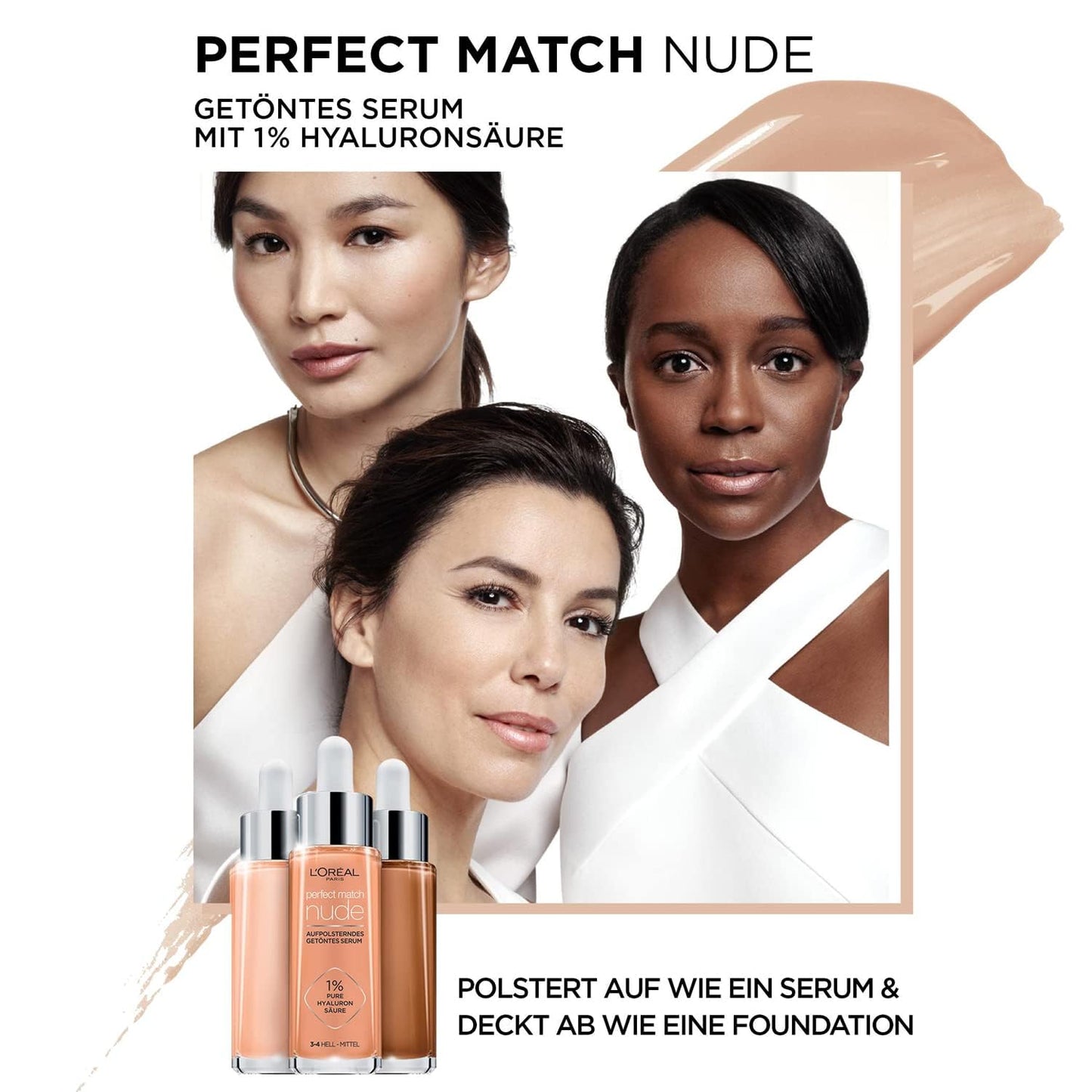 L'Oreal Paris L'Oréal Paris Tinted Serum Nourishing Liquid Foundation with Hyaluronic Acid Perfect Match Tinted Serum No.4-5 Medium 1 x 30ml