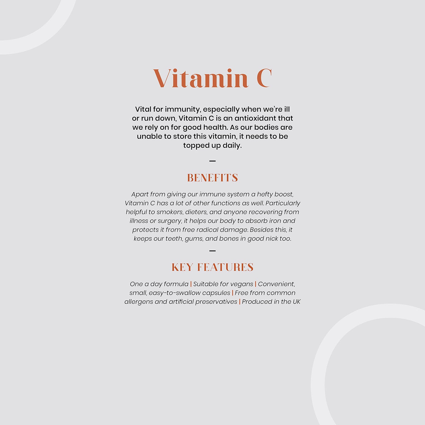 Tom Oliver Nutrition - Vitamin C 1000mg High Strength - Healthy Immune System - Vegan - 60 Capsules