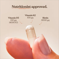Vitamin D3 + K2 and Biotin, 3 in 1 Complex | High Strength D3 4000IU, K2 MK-7 & Biotin 6000mcg | Immunity, Heart, Hair, Skin, Nails, Support | UK Made | Lab-Tested | 90 Capsules | Free Soul