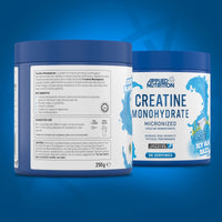 Applied Nutrition Creatine + 700ml Shaker | Creatine Monohydrate Micronized Powder with Flavour, Increases High-Intensity Physical Performance (250g - 50 Servings) (ICY Blue Razz)