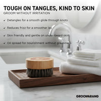 groomarang Groomarang Boar Bristle Beard Brush for Men Perfect Grooming Gift