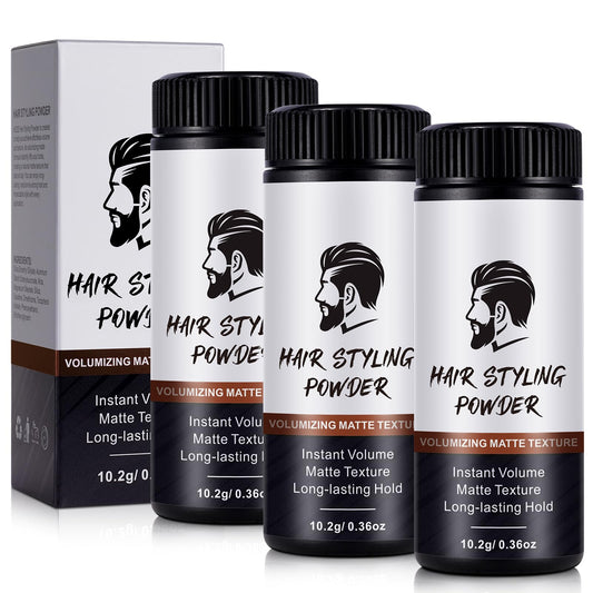 NBXINSLF 3 Pack Hair Styling Powder for Men & Women, Hair Texturizing Powders, Volumizing Powder for Hair, Long-lasting Hold, Matte Texture Powder for Men, Easy To Use