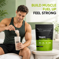 Gains Nutrition GN Vegan Hydro Pro Hydrolysed Protein Powder | 500g Unflavoured Pea - Hydrolysed Plant Based Protein-Powder | 25g per Serving | Pea-Protein Isolate | Non-GMO & Unsweetened