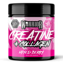Warrior Creatine Monohydrate Powder + Hydrolysed Collagen Peptides 270g (30 Servings) – Micronised Creatine and Collagen Supplement for Muscle, Hair, Skin, Nails & Joints for Women – Mixed Berry