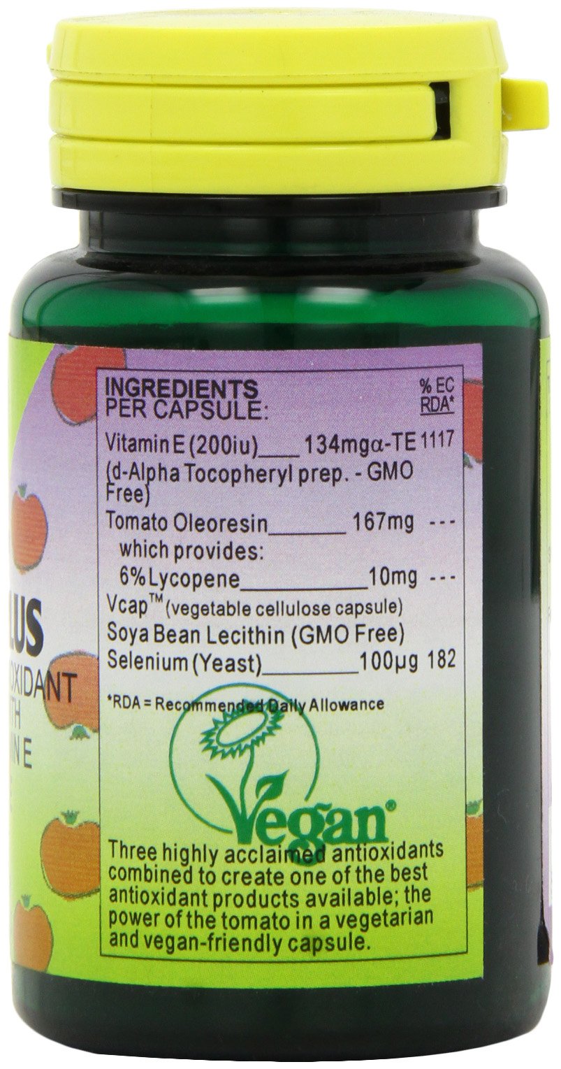 Health Plus Lycopene Plus 10mg Men's Health Plant Supplement - 30 Gelatin Free Capsules