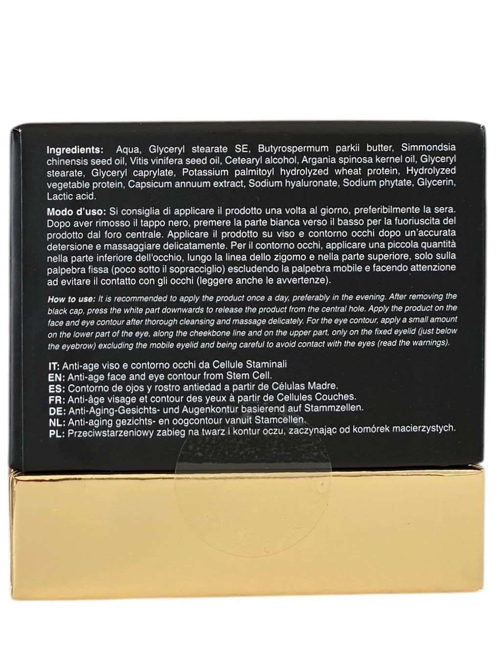 STAMINAX Anti-aging Face and Eye Cream from Stem Cells (Made in Italy)