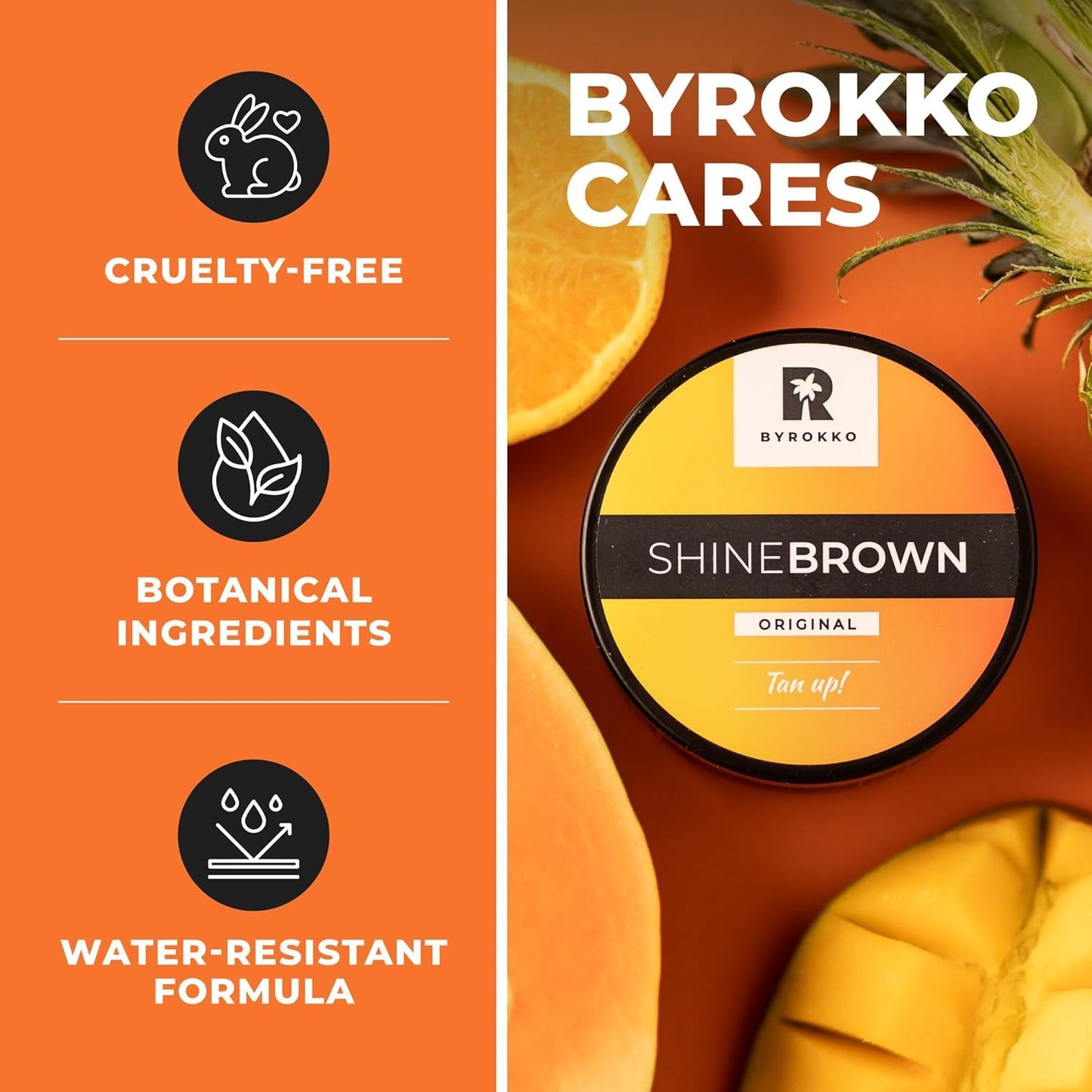 BYROKKO SHINEBROWN BYROKKO Shine Brown Tanning Accelerator 2x 210 ml, Fast Bronzing Sun Cream Effective in Sunbeds & Outdoor Sun for Deep Natural Tan, Long-Lasting Hydrating Formula with Natural Oils