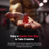 supplmnt. Supplmnt. Creatine 120 Gummies Max 5000mg for Men & Women Creatine Monohydrate Plus B12 and L-Taurine Chewable Gummies, 1 Month Supply (Single, Strawberry)