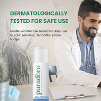 Puradoro Dermatitis Control & Healthy Roots Shampoo – Soothes Seborrheic Dermatitis, Reduces Sebum, Infused with Tea Tree, Jojoba & Chamomile, Natural Scalp Relief For Men & Women