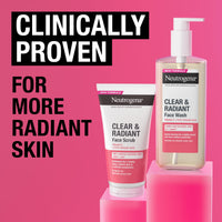 Neutrogena Clear & Radiant Face Scrub (1x 150ml), Purifying & Brightening Oil-Free Daily Exfoliator with Vitamin C and 0.5% Salicylic Acid, Suitable for Blemish-Prone for Clearer Radiant Complexion