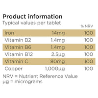 Healthspan Elite Iron Complex 14mg (4 Months’ Supply) | Reduce Tiredness & Fatigue | with Copper & Vitamin C to aid Absorption | All Blacks Official Partner | Informed Sport Accredited | Vegan