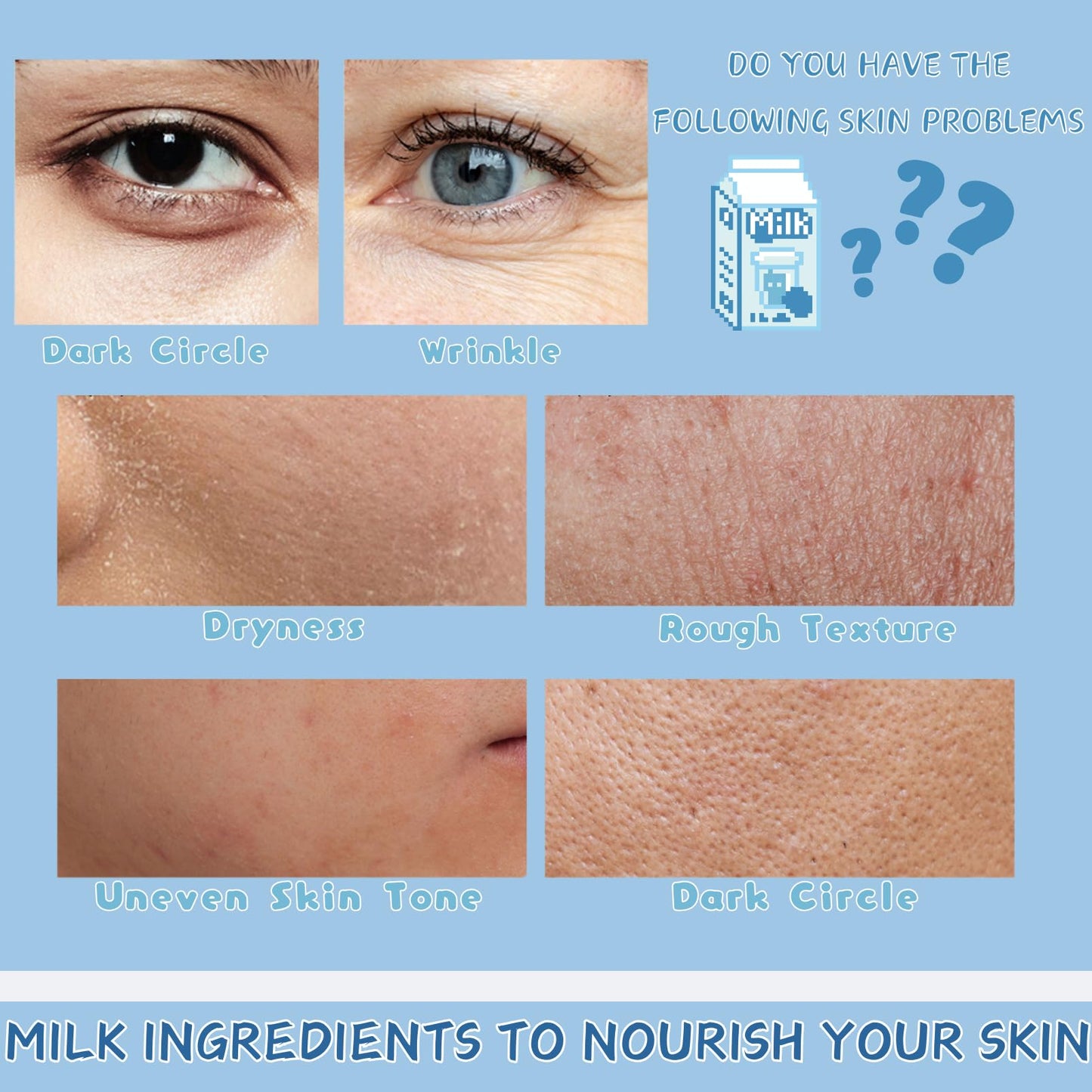 Cureluxe 21pcs Milk Skin Care Sets & Kits - Milk Beauty Gifts for Teenage Girls - Nourish Skin Pamper Gifts for Women Kit with Cleanser,Eyecream,Cream,Serum,Scrub,Mask,Brush,Headband,Lovely Greet Card