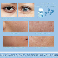 Cureluxe 21pcs Milk Skin Care Sets & Kits - Milk Beauty Gifts for Teenage Girls - Nourish Skin Pamper Gifts for Women Kit with Cleanser,Eyecream,Cream,Serum,Scrub,Mask,Brush,Headband,Lovely Greet Card