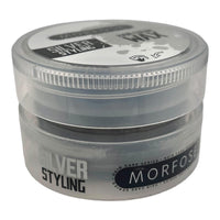 MORFOSE Hair Colour Wax, silver, 100 ml,Temporary Hair Dye Wash In Wash Out, Coloured Hair Wax Kids Instant Styling, Hair Colour Pomade Washable for Men, Women, Party, Cosplay (100 ml, Silver)