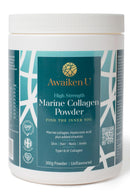 High Strength Marine Collagen Powder with Hyaluronic Acid–Unflavoured Hydrolysed Collagen Peptides Type 1 & 3 Biotin, VIT C & B Complex –10g per Scoop-300g- UK Made- AwaikenU