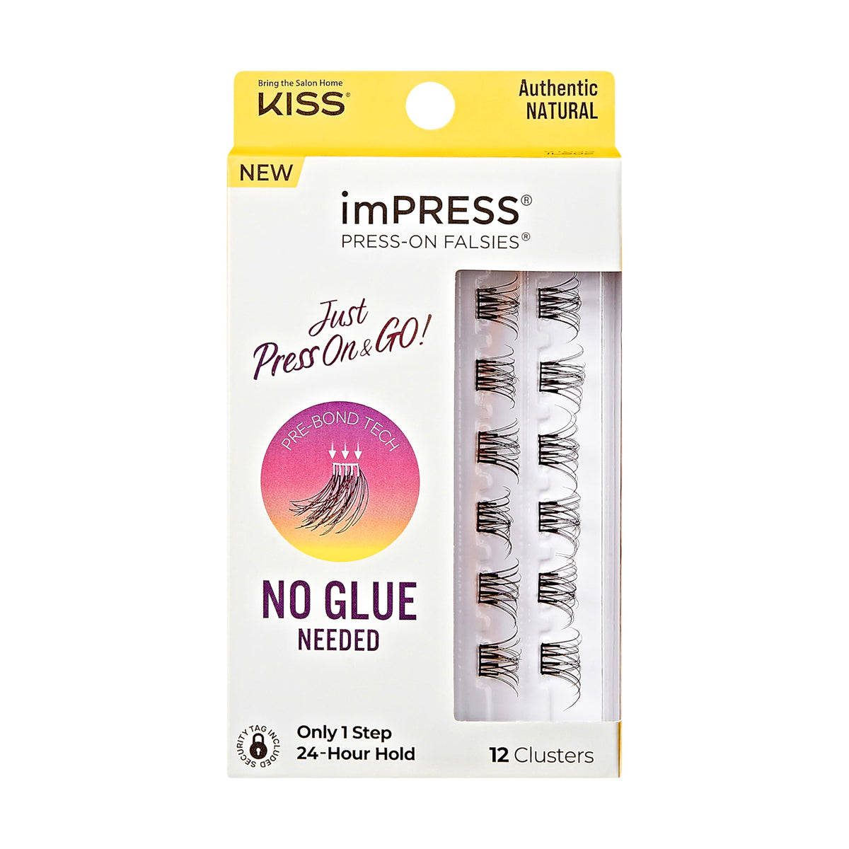 imPRESS Press-On Falsies Eyelash Clusters, Natural, Authentic