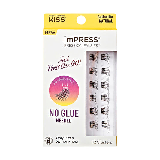imPRESS Press-On Falsies Eyelash Clusters, Natural, Authentic
