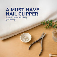 Scholl Nail Care Toe Nail Scissors - Heavy Duty Stainless Steel Nail Clippers and Cutter for Thick Nails, Precision Toenail and Fingernail Trimming Tool, Dual-Action Pedicure Tool, Durable, 1 Unit