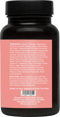 Womens Multivitamins & Minerals with Hyaluronic Acid & Biotin | 26 Essential Vitamins, Minerals & Botanicals | Optimal Dosages | Vegan & Gluten Free | No Synthetic fillers | 60 Caps | Her Essentials