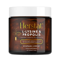 Herstat L-Lysine & Propolis Supplements | High Potency L Lysine Immune Support Formula with 5:1 Propolis Extract, Quercetin, VIT C, VIT E and Zinc