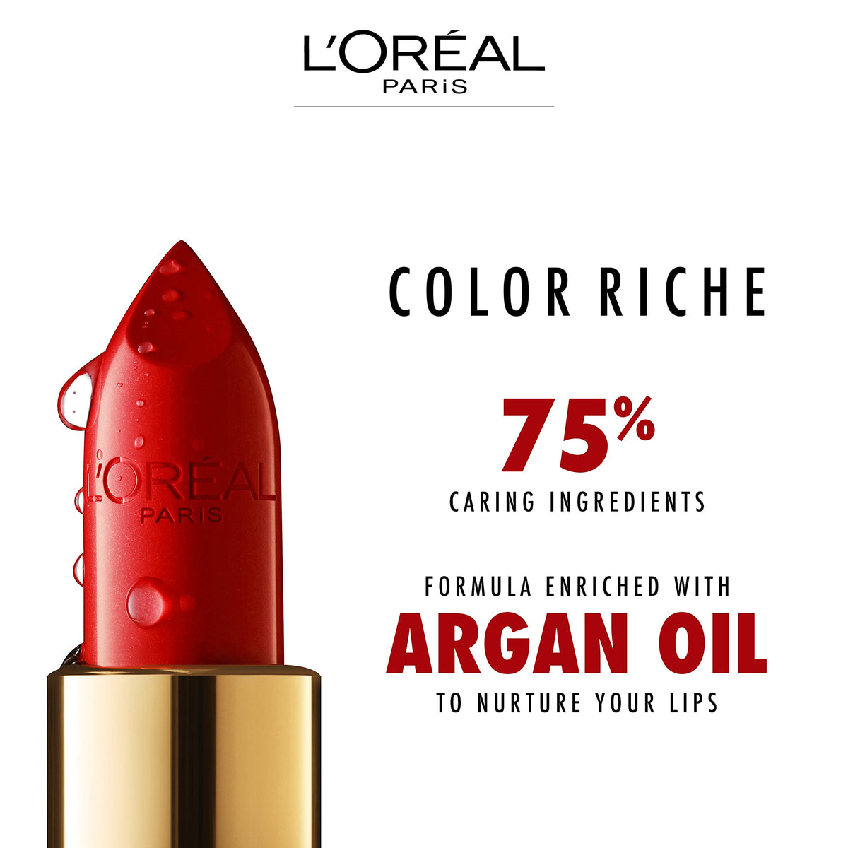 L'Oreal Paris L'Oréal Paris Color Riche Satin Smooth Lipstick, Moisturising Pure Pigment Lip Colour, With Omega 3 & Vitamin E, 142 Bonjour Bastille