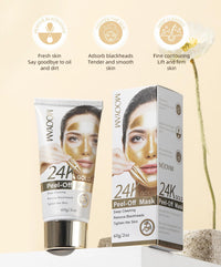 mercham 24K Gold Peel Off Face Masks, Blackhead Remover Mask, Face Masks Skincare Peel Off, Oil Control, Shrink Pores, Deep Cleansing Face Mask, Peel Off Mask for Man & Women
