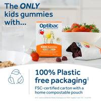 Optibac Probiotics Kids Probiotic Gummies - Vitamin D & Calcium for Immune Support & Gut Health - Most Trusted By Parents - 60 Vegan Gummies