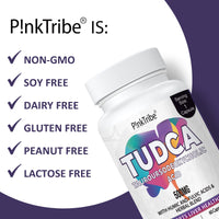 P!nkTribe TUDCA 500mg, Tauroursodeoxycholic Acid with Humic and Fulvic Acids, Beet Root and More, Tudca Bile Salt Supplement for Liver Liver Health, Digestion, Detox and Repair (Pack of 3)