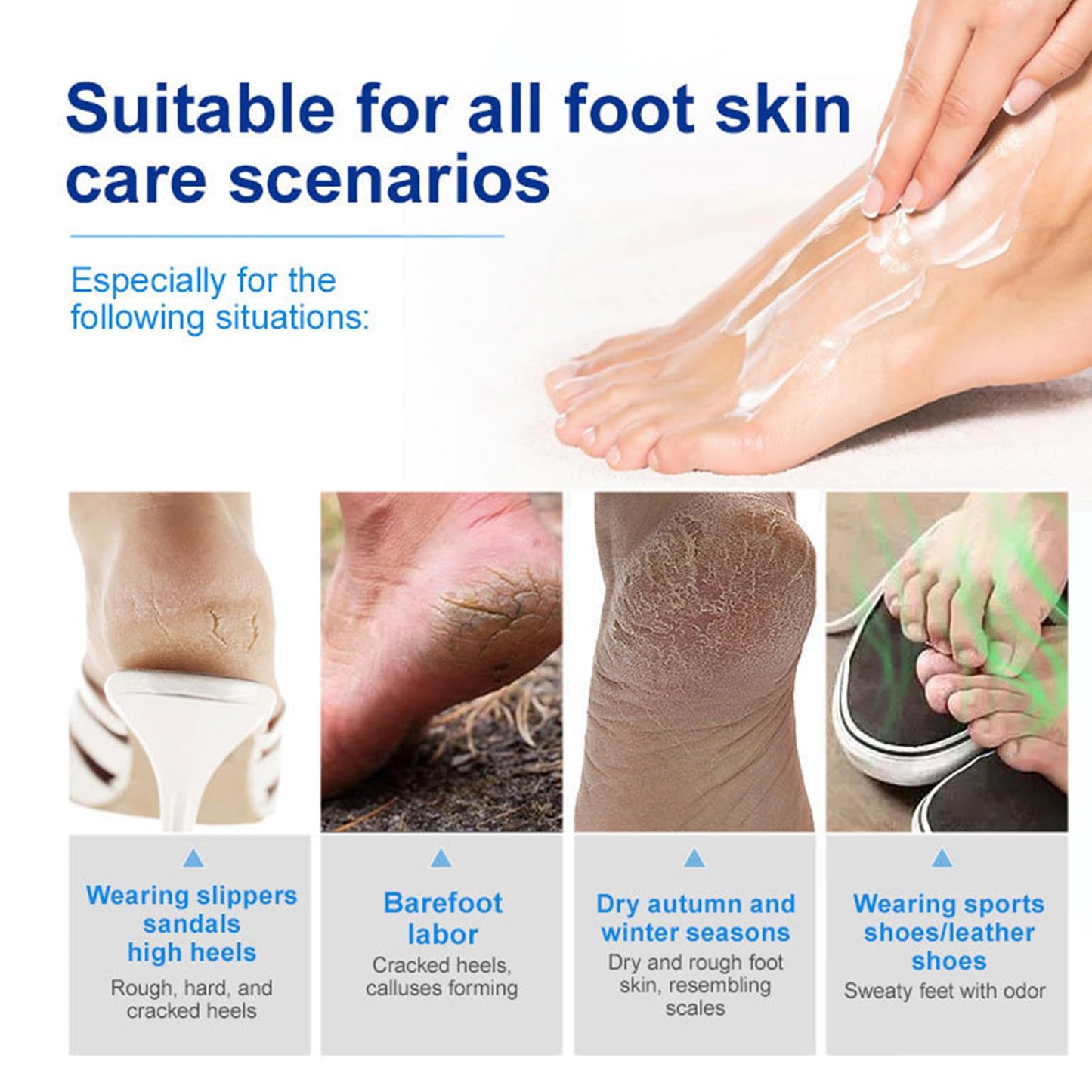 INSKIN 42% Urea Foot Cream, 2% Acids Foot Cream For Cracked Heels And Dry Skin, Foot Moisturiser Foot Cream For Hard Skin, Urea Cream Soften, Cracked Heel Cream Heel Balm For Foot And Body Care