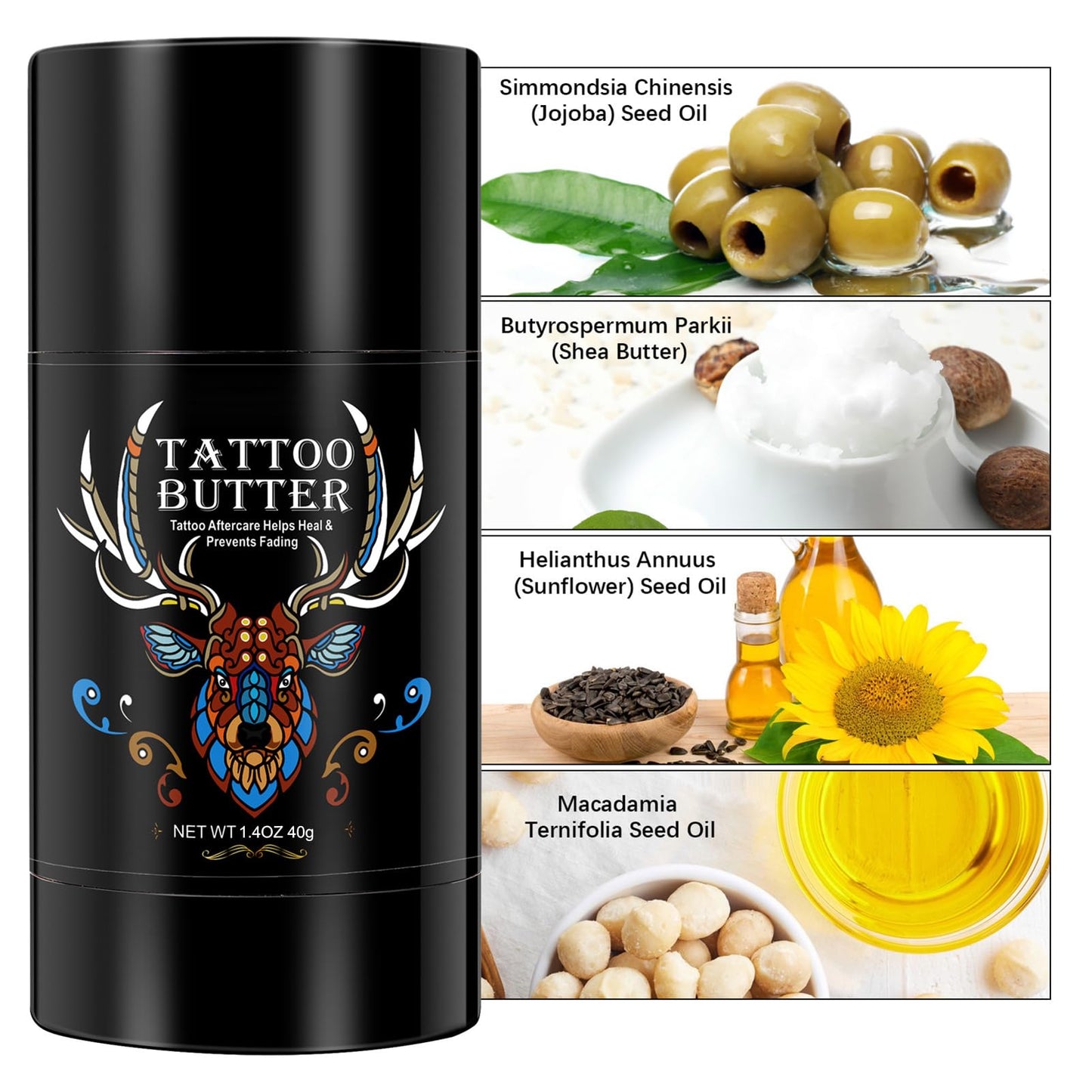 Fashion Base Tattoo Balm - Tattoo Aftercare Cream - Tattoo Aftercare Butter Balm - Suitable for New and Old Tattoo Healing Whitening Agent Color Enhancement Tattoo Aftercare - Natural Ingredients