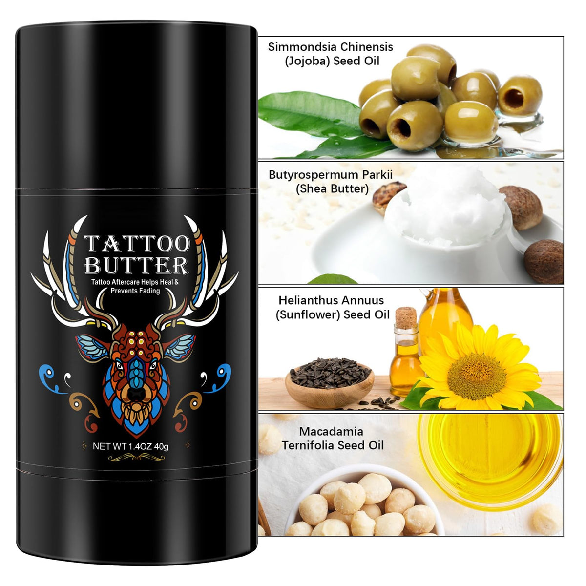 Fashion Base Tattoo Balm - Tattoo Aftercare Cream - Tattoo Aftercare Butter Balm - Suitable for New and Old Tattoo Healing Whitening Agent Color Enhancement Tattoo Aftercare - Natural Ingredients