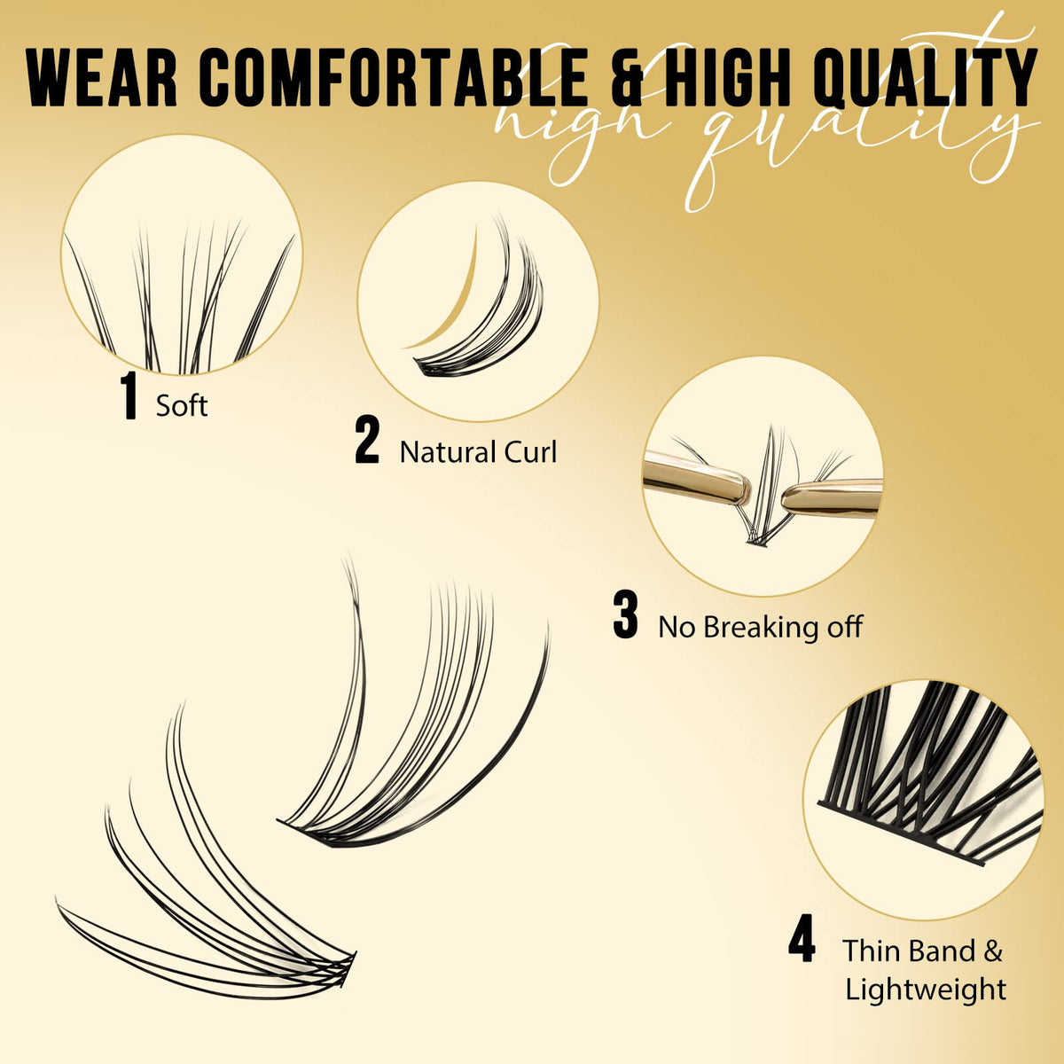 320Pcs Individual Lashes QUEWEL Cluster Lashes 10D+20D D Curl MIX12-18mm Individual Lash Extension Lash Clusters DIY Eyelash Extensions For Home Use (10D+20D D MIX12-18mm)