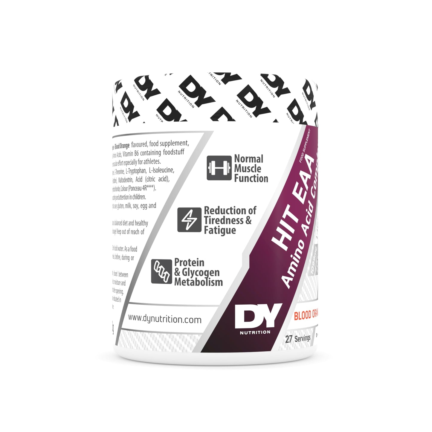 DY Nutrition HIT EAA - Essential Amino Amino Acids Complex 360g, (Blood Orange) with L-Lysine, Vitamin B6 & BCAAs