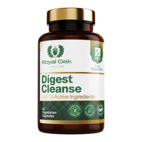 Royal Oak Health Digest Cleanse with 13 Active Ingredients - 60 Vegan Capsules, 2 Month Supply - UK Made