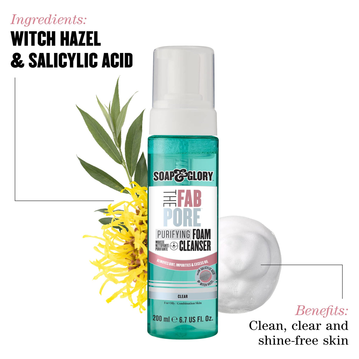 Soap & Glory THE FAB PORE PURIFYING FOAM CLEANSER 200ml