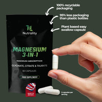 Nutrality Magnesium Glycinate 3-in-1 Complex | 60 Vegan Capsules