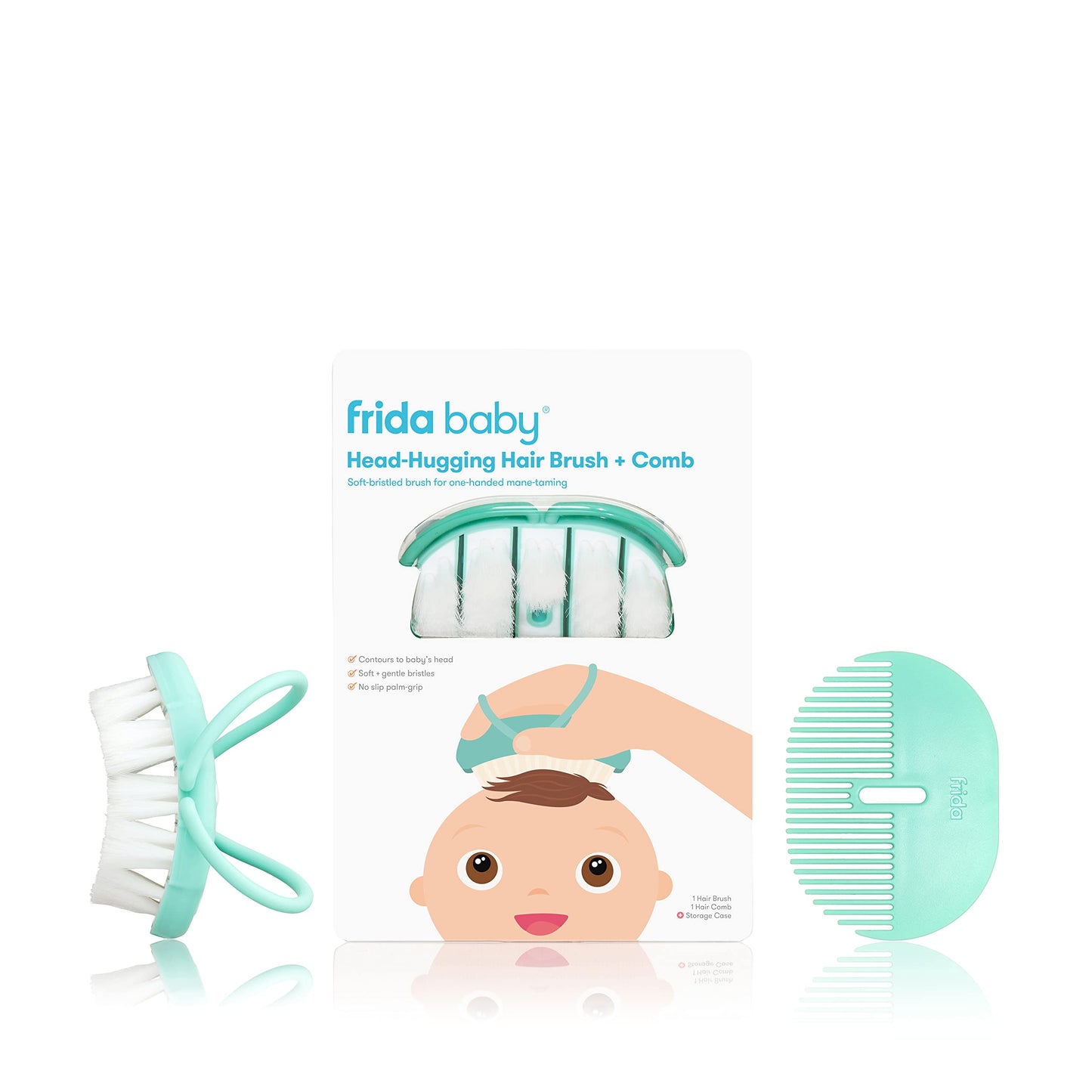 FridaBaby Frida Baby Head-Hugging Hairbrush + Styling Comb Set for Babies