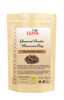 THE ISMA Moroccan Clay Powder for Face & Hair Mask | Ghassoul Clay, Green Clay, Red Clay & White Clay | Natural Cleansing Clay for Facial Mask, Hair Mask & Skin Care (100g, Green Clay)