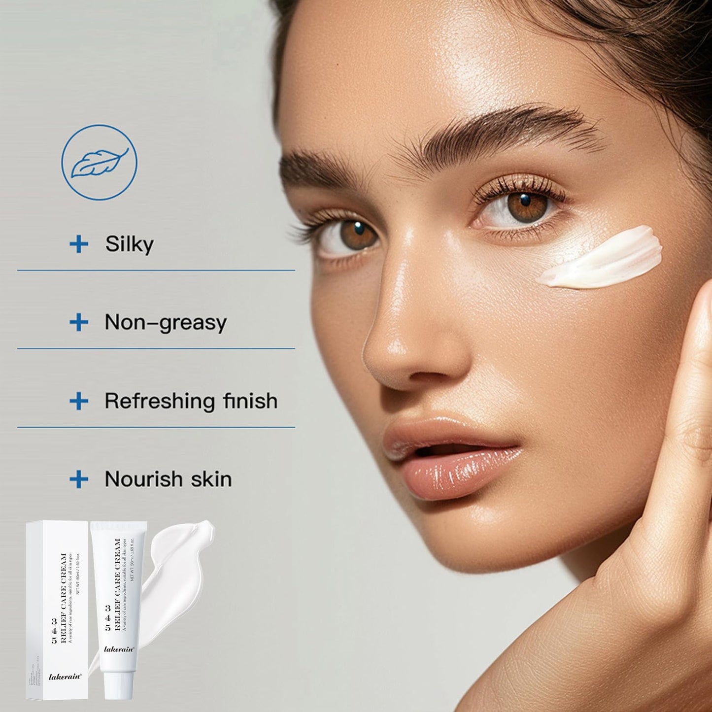 RUICHING 345 Relief Cream, 345 Cream Soothing Moisturizing Barrier Cream, Repaire Cream Lightweight non-greasy Face Moisturizer for All Skin Types