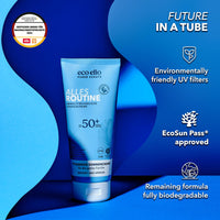 ecoelio eco elio SPF 50+ Face & Body Sunscreen – 200ml "Routine Affair" | Natural Face Sun Cream | Reef Safe, Fragrance-Free, No Octocrylene or Microplastics | Eco Skincare for Sensitive Skin I Organic