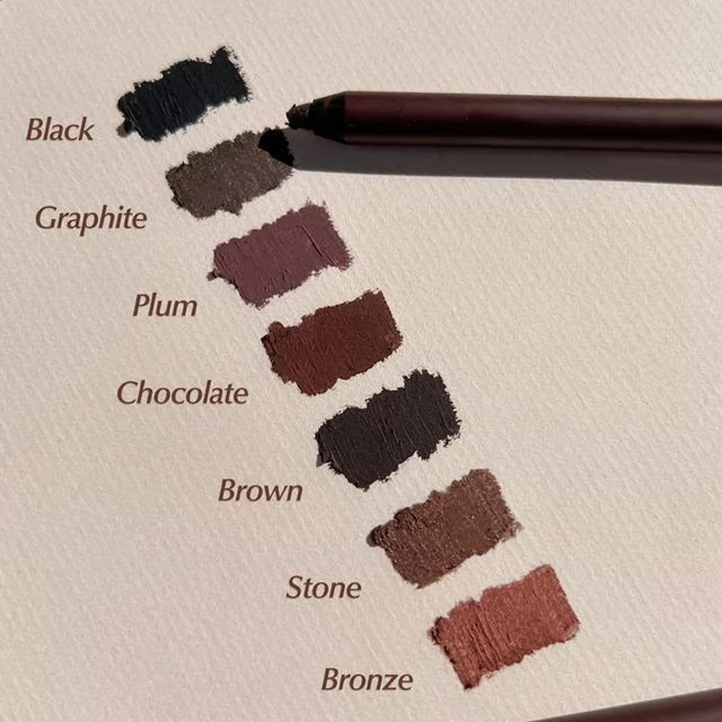 KoolShiro Persona Eyeliner Pencil Waterproof, 24 Hr Waterproof Eyeliner Duo Sharpenable Eye Pencil, No Smudging, Fading, Smooth And Easy To Color (Bronze)