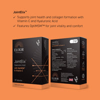 ELIXIR NUTROLOGY Joint Health Support Capsules | Hyaluronic Acid, Vitamin C & OptiMSM | Supports Normal Collagen Formation for Cartilage | Daily Joint & Mobility Nutrition for Adults | 30 Vegan Capsules | UK Made