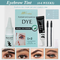 Guegine Eye Brow Tint Kits 38g Black Eyebrow Tint Eyebrow Tint Eye Lash Tint Eyelash And Eyebrow Dyeing Kit Semi-Permanent Lasts 4-6 Weeks Can Be Diy Suitable For Salon Home Use
