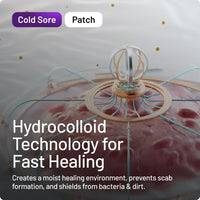 Compeed Hydrocolloid Cold Sore Treatment Patches (15 Invisible Plasters for Cold Sores) - 12 Hours Protection from Water, Bacteria & Viruses - Discreet, Easy to Apply Patches with Patch Applicator