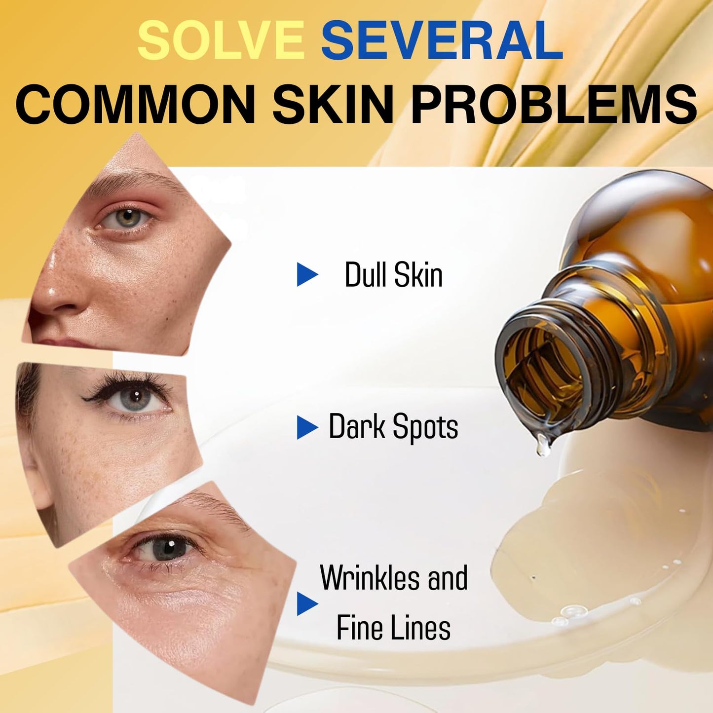 Anti Aging Serum Hyaluronic Acid Serum Duo Set - Vitamin C AM. & Retinol PM. - Collagen Boost, Anti-Wrinkle, Anti-Aging, Dark Circle, Sun Damage, Brighten Hydrate Face Serum, Korean Skin Care