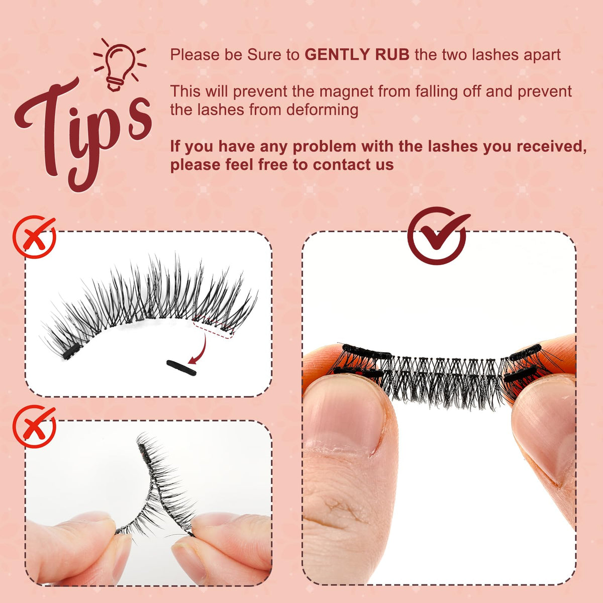 Higu clace Magnetic Eyelash Kit with Applicator, Reusable Magnetic Lashes Set with Clamp, Waterproof No Glue Needed Lashes Easy to Use (Style AN)