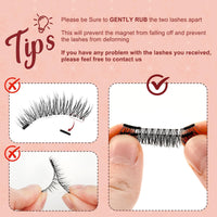 Higu clace Magnetic Eyelash Kit with Applicator, Reusable Magnetic Lashes Set with Clamp, Waterproof No Glue Needed Lashes Easy to Use (Style AN)