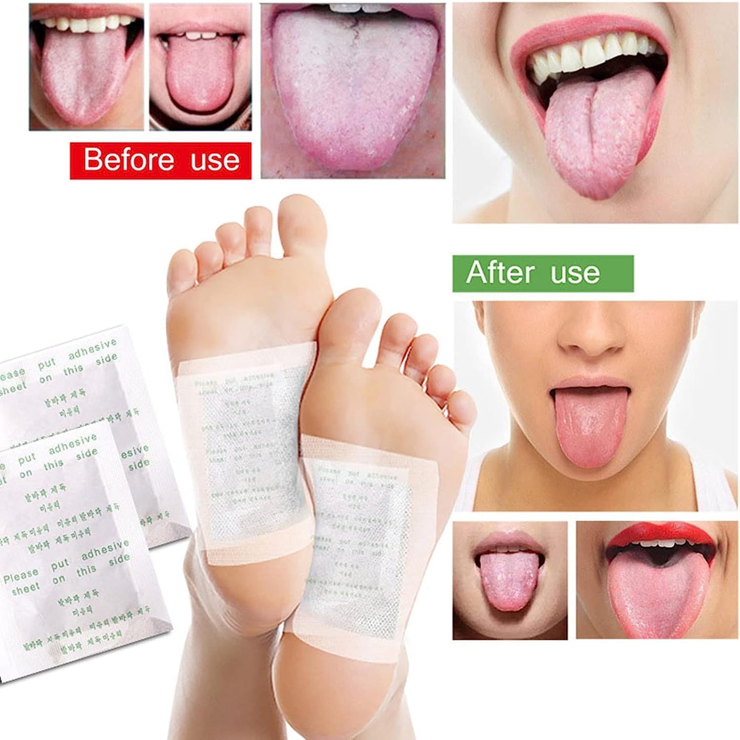 Detox Foot Patches, Foot Detox Pads Natural Organic Foot Pads Toxins for Clean Body&Pain Relief&Stress Relief&Improve Sleep Quality with Foot Detox Patches X50pcs NATUREGURU